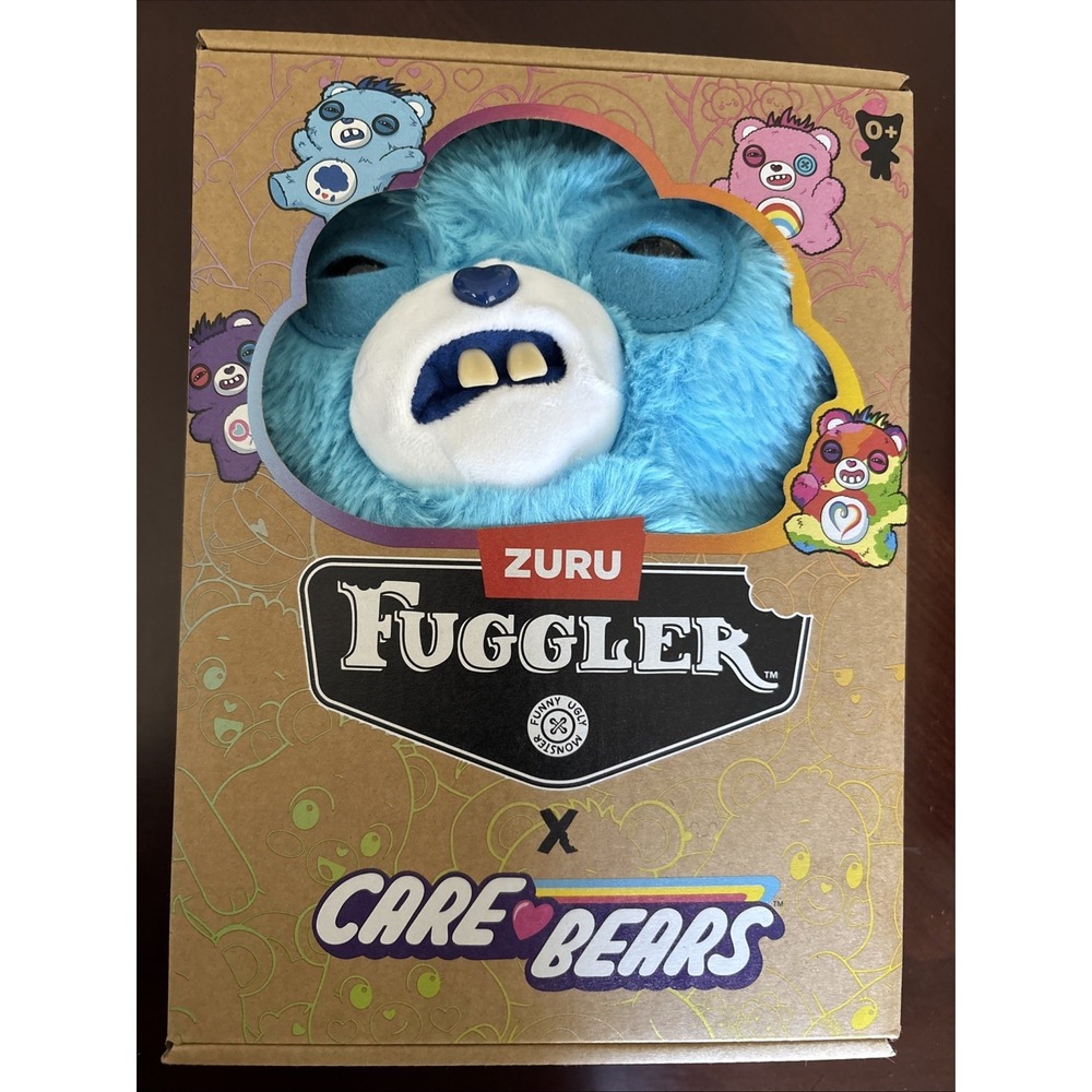 ZURU FUGGLER X CARE BEARS 9 INCH PLUSH BLUE GRUMPY BEAR NIB